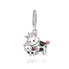 Cow Charm - Sterling Silver Charm For Bracelet