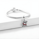 Puppy Charm For Bracelet - Sterling Silver Charm